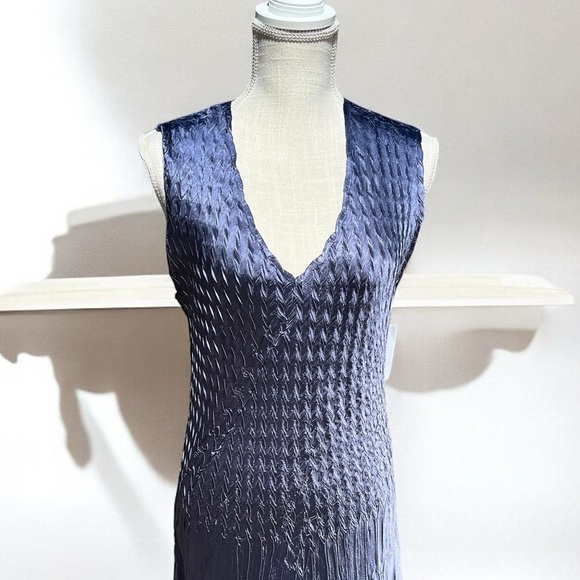 🌻NEW Komarov Charmeuse Satin & Chiffon Sleeveless Cocktail Dress XL $438.00 - Picture 4 of 12